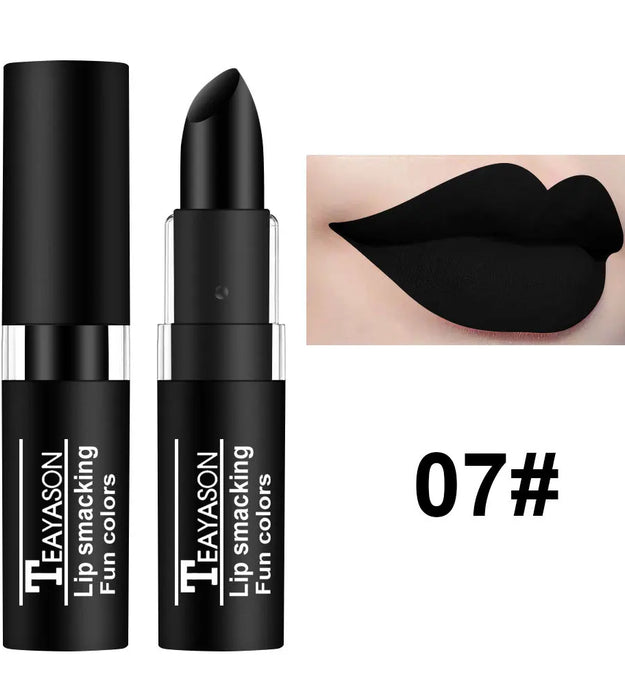 12 Color Lipstick Waterproof Long Lasting Cosmetic Black Blue Purple Green Matte Make Up Lip Gloss Makeup Red Lipstick