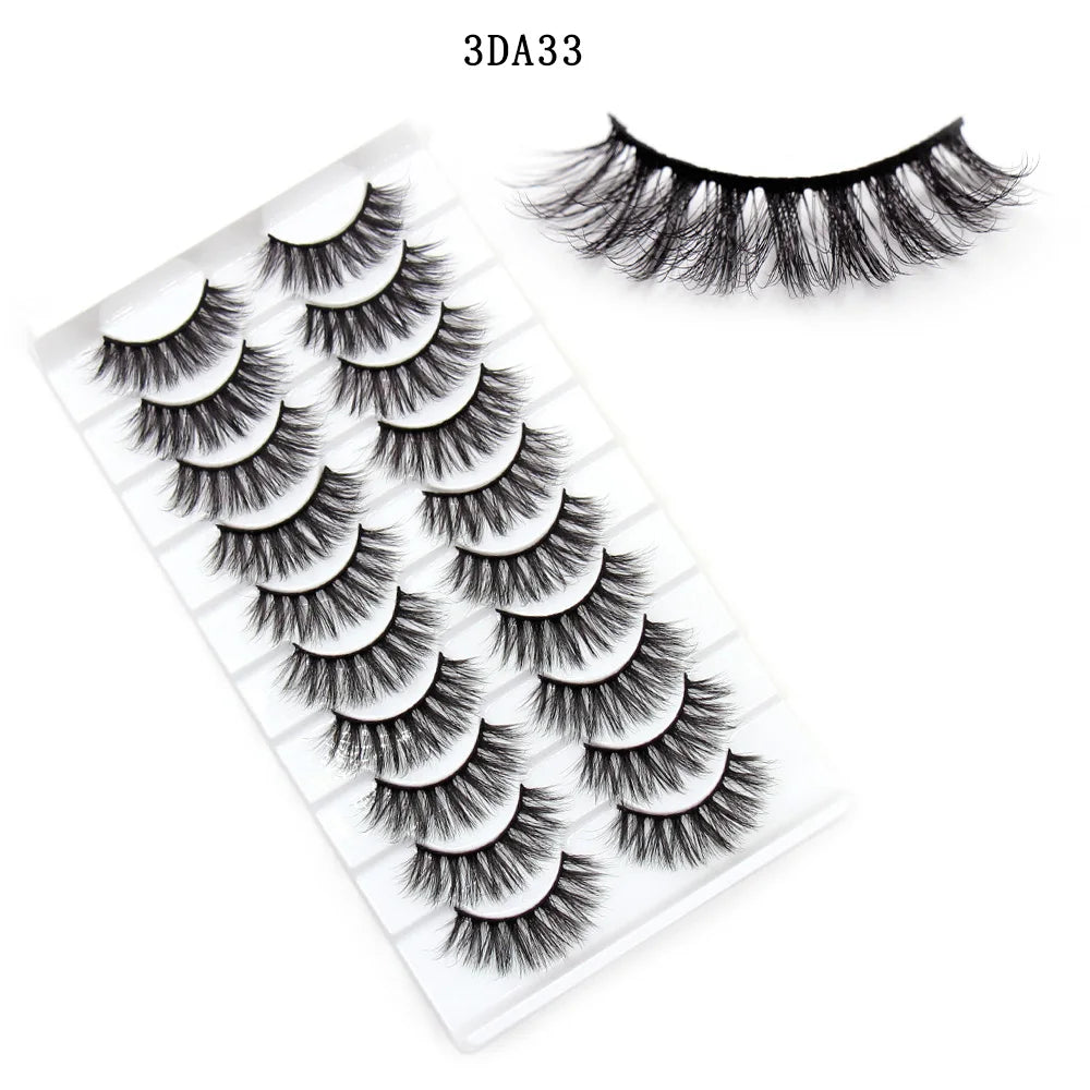 Eyelashes 5/10/16 Pairs 3D Faux Mink Lashes Natural False Eyelashes Reusable Dramatic Volume Lashes Makeup Eyelash Extension