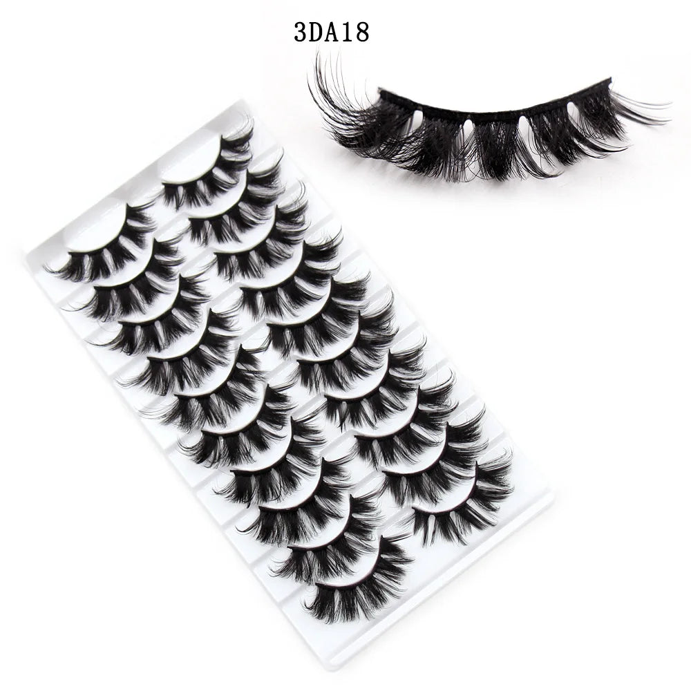 Eyelashes 5/10/16 Pairs 3D Faux Mink Lashes Natural False Eyelashes Reusable Dramatic Volume Lashes Makeup Eyelash Extension