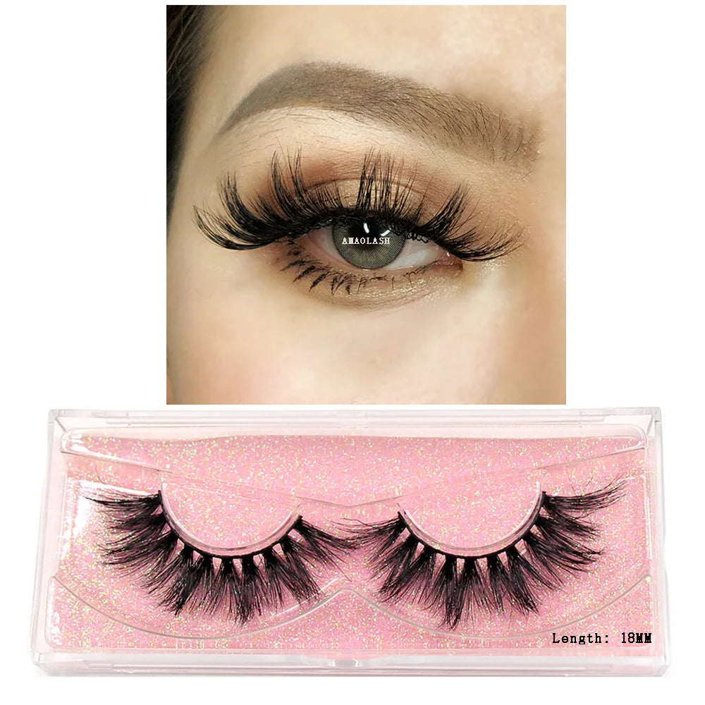 AMAOLASH Eyelashes Mink Eyelashes Thick Natural Long False Eyelashes 3D Mink Lashes High Volume Soft Dramatic Eye Lashes Makeup