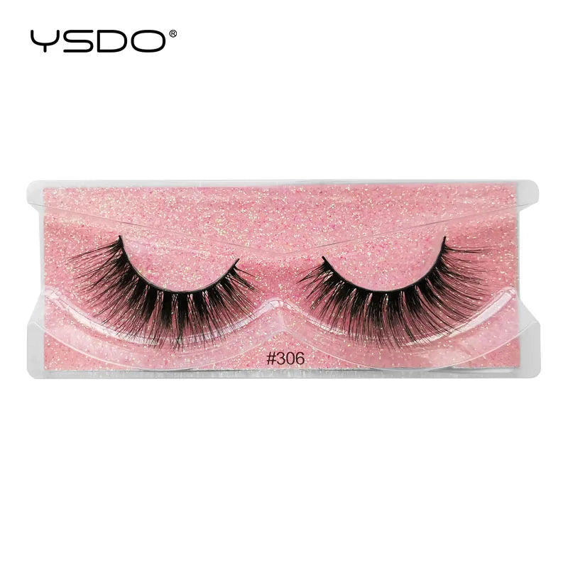 YSDO 1 pair 3D Mink Lashes Cruelty free Eyelashes Makeup maquillaje False Eyelashes Fluffy Fake Lashes Thick Faux Cils Maquiagem