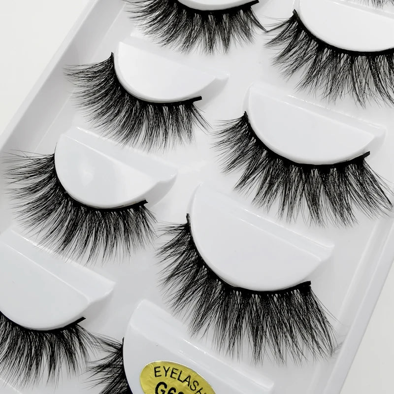 YSDO 3/5 Pairs 3D Mink EyeLashes Natural Hair False EyeLashes Long 100% Dramatic Eye MakeupFake Lashes Fluffy Cilios Lashes G803