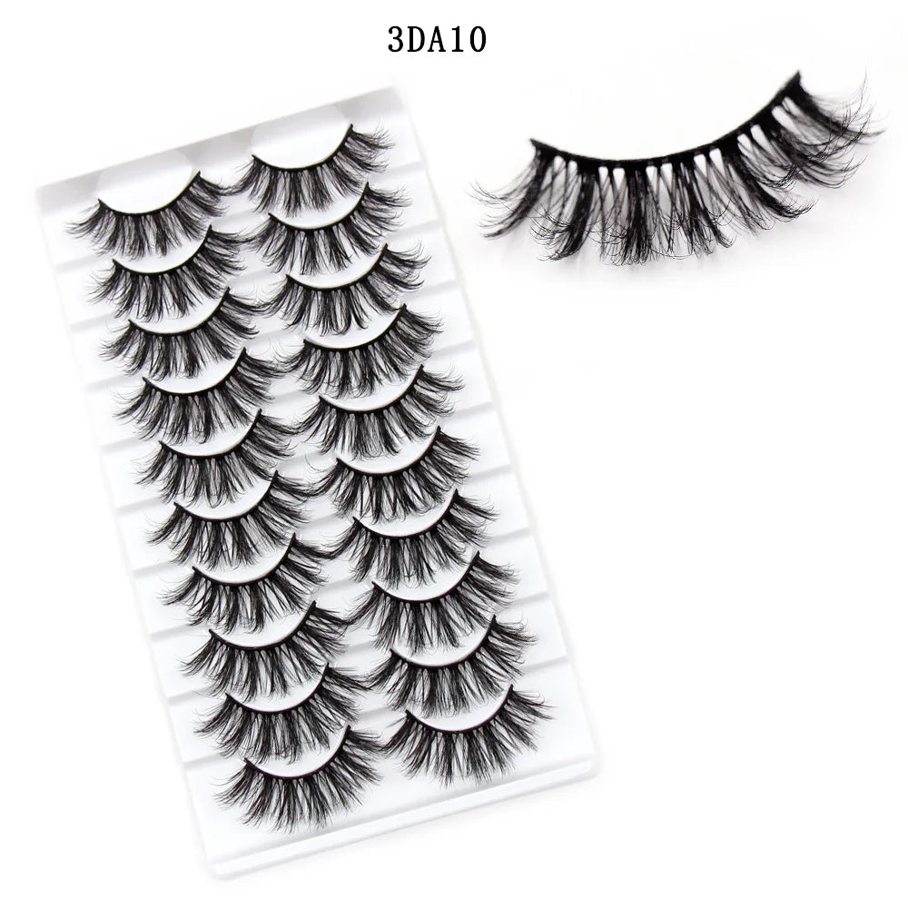 Eyelashes 5/10/16 Pairs 3D Faux Mink Lashes Natural False Eyelashes Reusable Dramatic Volume Lashes Makeup Eyelash Extension