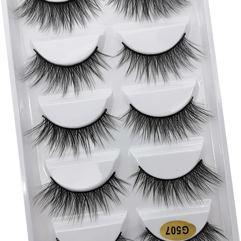 YSDO 3/5 Pairs 3D Mink EyeLashes Natural Hair False EyeLashes Long 100% Dramatic Eye MakeupFake Lashes Fluffy Cilios Lashes G803