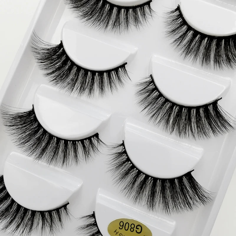YSDO 3/5 Pairs 3D Mink EyeLashes Natural Hair False EyeLashes Long 100% Dramatic Eye MakeupFake Lashes Fluffy Cilios Lashes G803