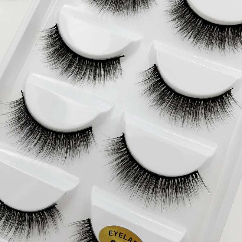 YSDO 3/5 Pairs 3D Mink EyeLashes Natural Hair False EyeLashes Long 100% Dramatic Eye MakeupFake Lashes Fluffy Cilios Lashes G803