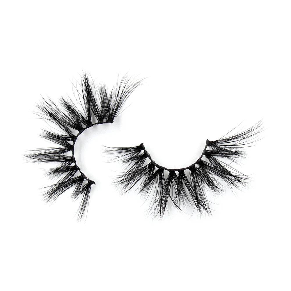 AMAOLASH 25mm Lashes 3D Mink Eyelashes Fluffy Dramatic Eyelashes Natural Long False Eyelashes Lightweight Crisscross Mink Lashes