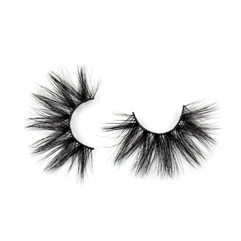 AMAOLASH 25mm Lashes 3D Mink Eyelashes Fluffy Dramatic Eyelashes Natural Long False Eyelashes Lightweight Crisscross Mink Lashes