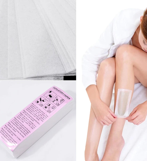 100pcs Removal Nonwoven Body Cloth Hair Remove Wax Paper Rolls High Quality Hair Removal Epilator Wax Strip Paper