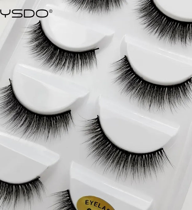 YSDO 3/5 Pairs 3D Mink EyeLashes Natural Hair False EyeLashes Long 100% Dramatic Eye MakeupFake Lashes Fluffy Cilios Lashes G803