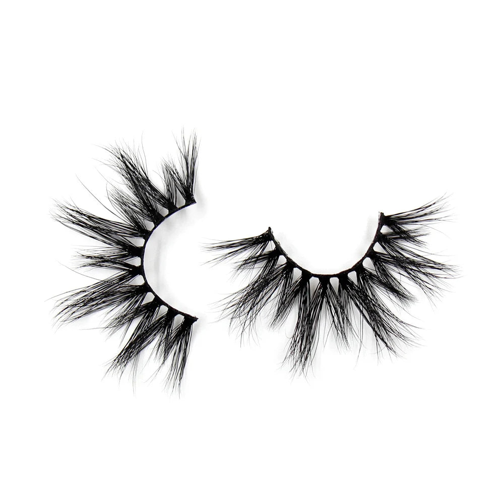 AMAOLASH 25mm Lashes 3D Mink Eyelashes Fluffy Dramatic Eyelashes Natural Long False Eyelashes Lightweight Crisscross Mink Lashes