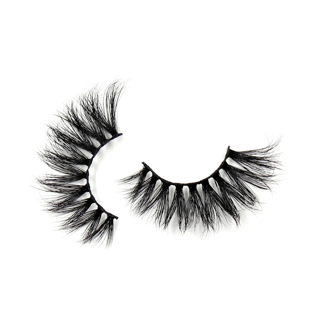 AMAOLASH 25mm Lashes 3D Mink Eyelashes Fluffy Dramatic Eyelashes Natural Long False Eyelashes Lightweight Crisscross Mink Lashes