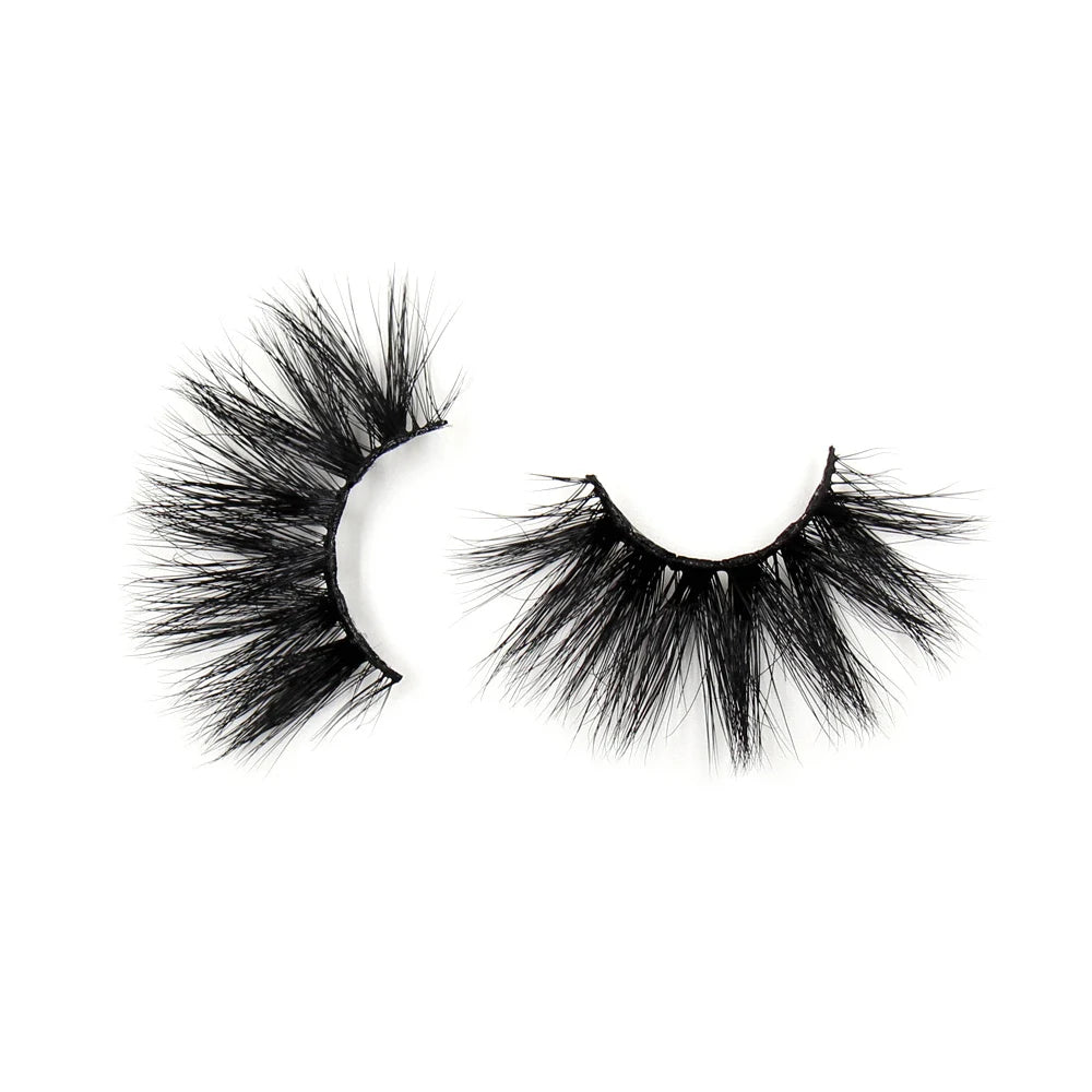AMAOLASH 25mm Lashes 3D Mink Eyelashes Fluffy Dramatic Eyelashes Natural Long False Eyelashes Lightweight Crisscross Mink Lashes