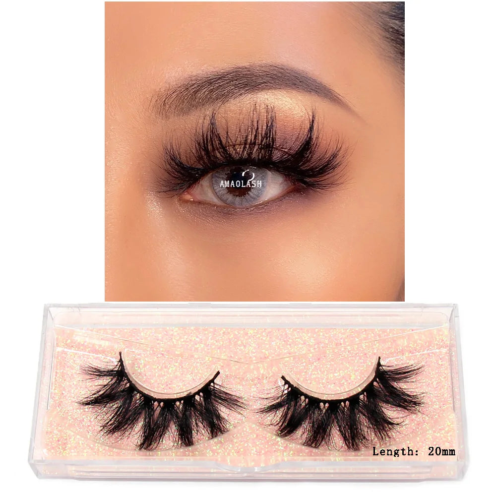 AMAOLASH Eyelashes Mink Eyelashes Thick Natural Long False Eyelashes 3D Mink Lashes High Volume Soft Dramatic Eye Lashes Makeup