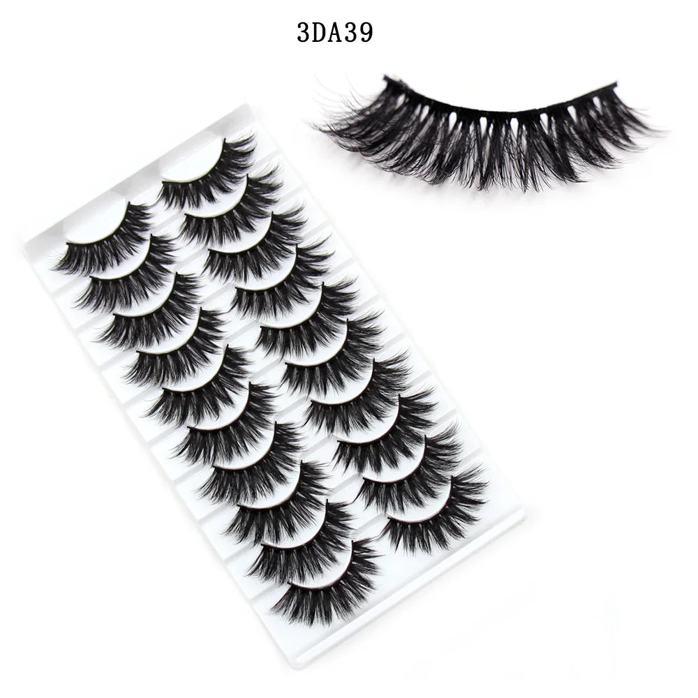 Eyelashes 5/10/16 Pairs 3D Faux Mink Lashes Natural False Eyelashes Reusable Dramatic Volume Lashes Makeup Eyelash Extension