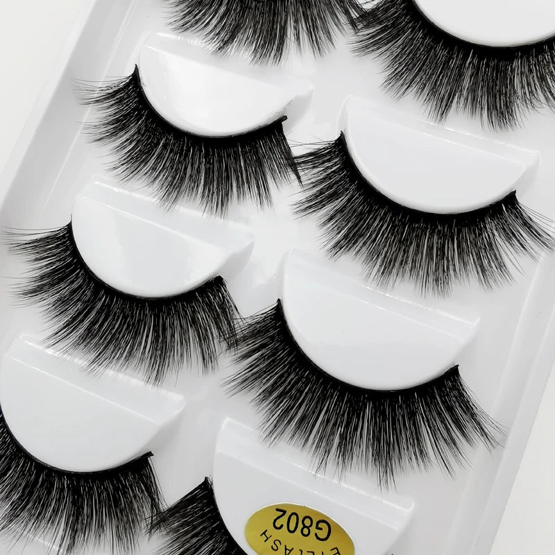 YSDO 3/5 Pairs 3D Mink EyeLashes Natural Hair False EyeLashes Long 100% Dramatic Eye MakeupFake Lashes Fluffy Cilios Lashes G803
