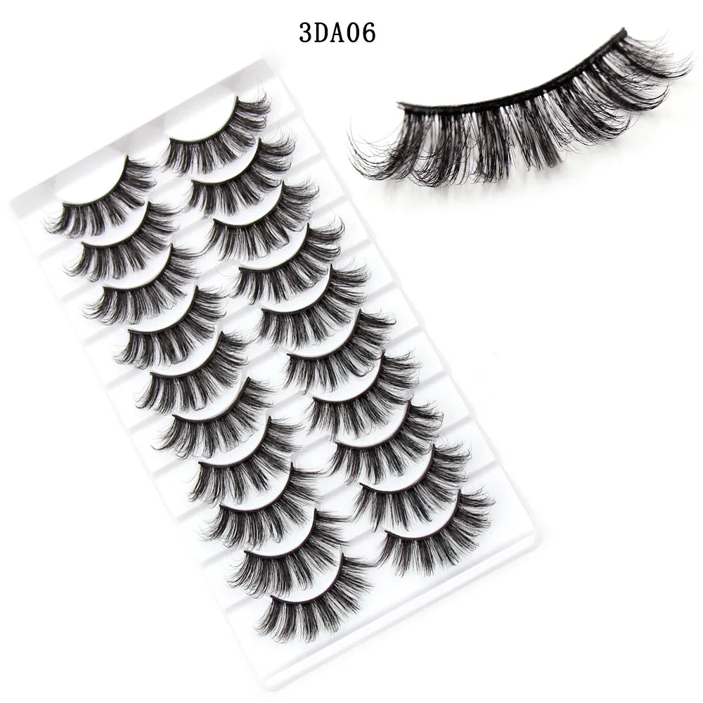 Eyelashes 5/10/16 Pairs 3D Faux Mink Lashes Natural False Eyelashes Reusable Dramatic Volume Lashes Makeup Eyelash Extension