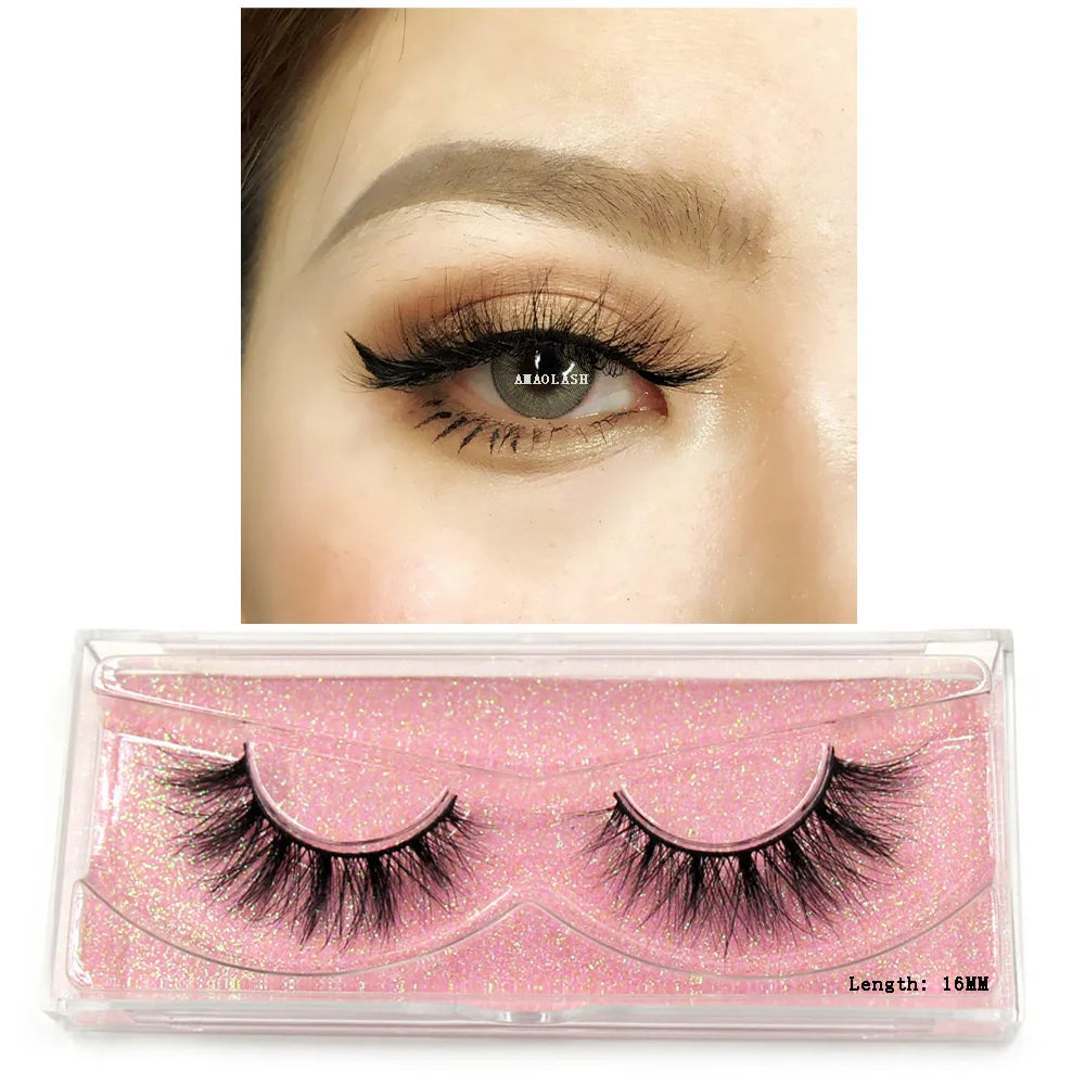 AMAOLASH Eyelashes Mink Eyelashes Thick Natural Long False Eyelashes 3D Mink Lashes High Volume Soft Dramatic Eye Lashes Makeup