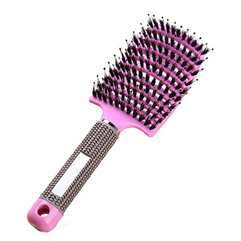 Kids' Hair Scalp Massage Brush Girls' Detangling Hairbrush Nylon Bristles for Wet Curly Hair Ideal Styling Tool Salon Home Use