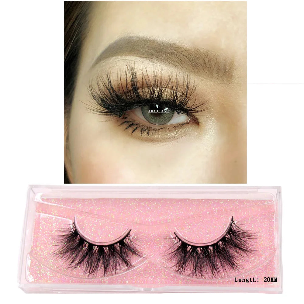 AMAOLASH Eyelashes Mink Eyelashes Thick Natural Long False Eyelashes 3D Mink Lashes High Volume Soft Dramatic Eye Lashes Makeup