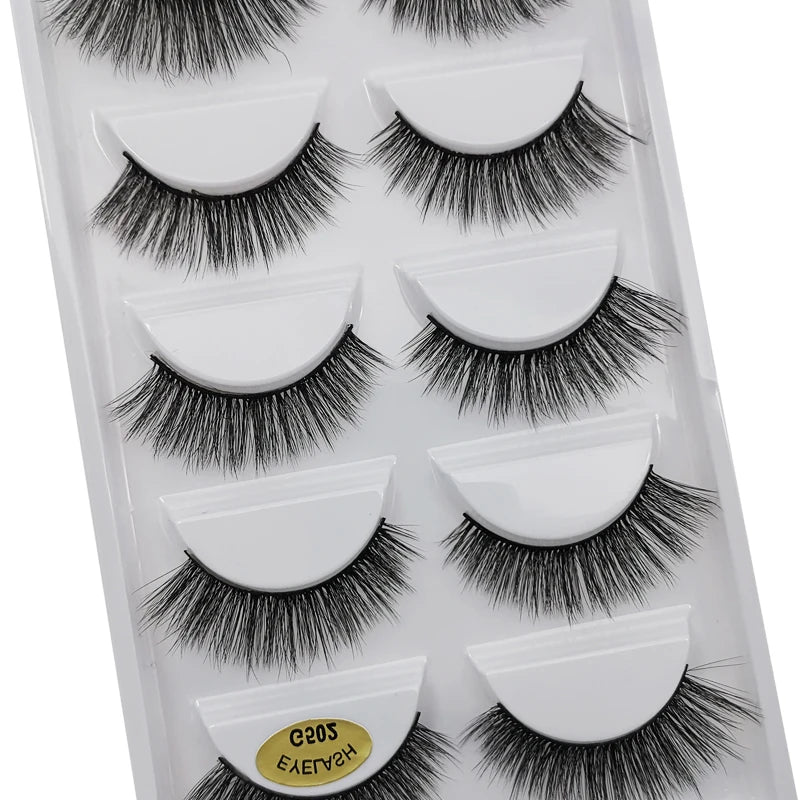 YSDO 3/5 Pairs 3D Mink EyeLashes Natural Hair False EyeLashes Long 100% Dramatic Eye MakeupFake Lashes Fluffy Cilios Lashes G803