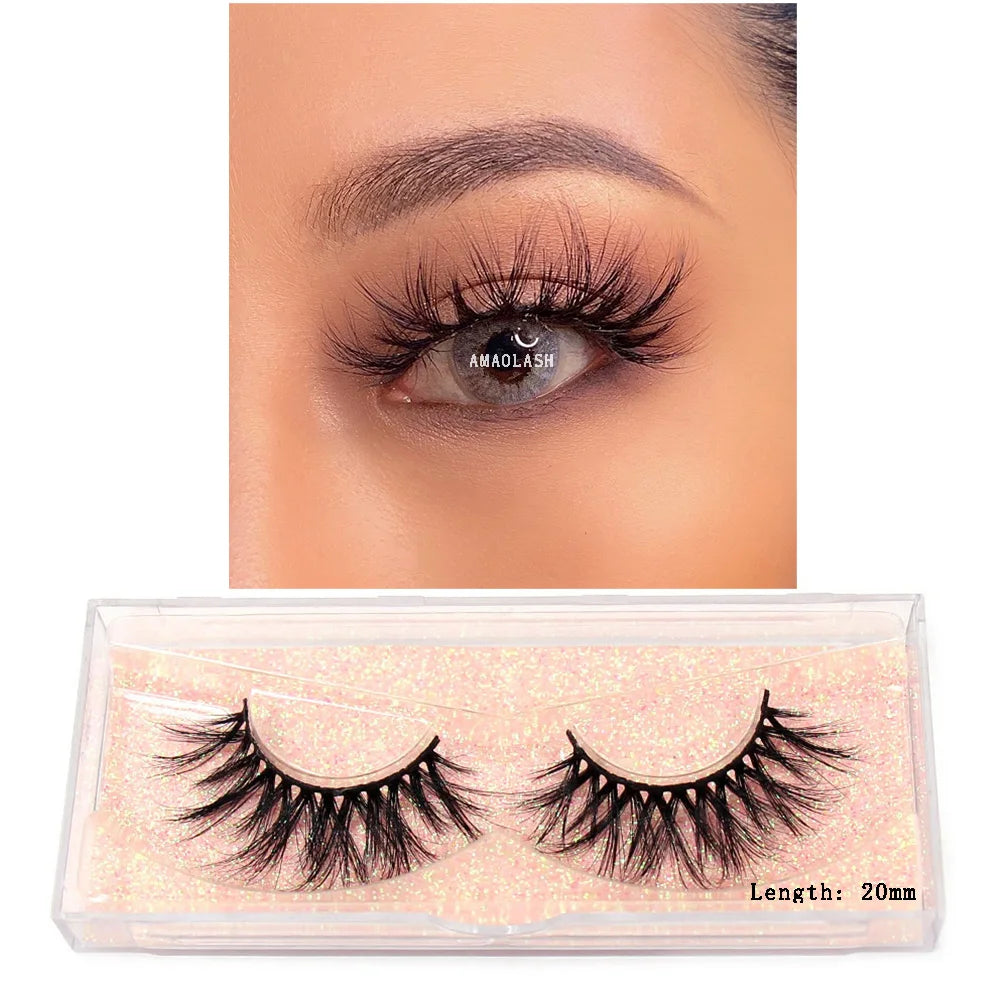 AMAOLASH Eyelashes Mink Eyelashes Thick Natural Long False Eyelashes 3D Mink Lashes High Volume Soft Dramatic Eye Lashes Makeup
