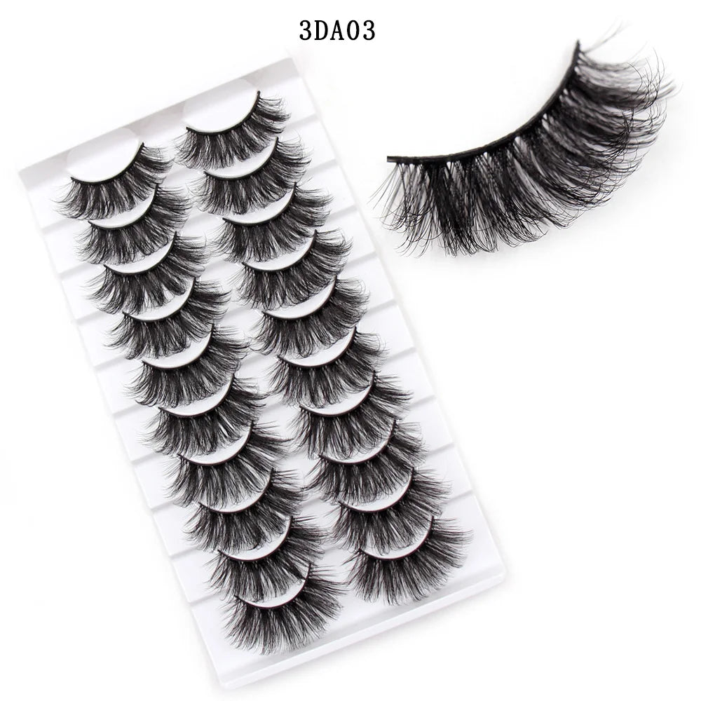 Eyelashes 5/10/16 Pairs 3D Faux Mink Lashes Natural False Eyelashes Reusable Dramatic Volume Lashes Makeup Eyelash Extension
