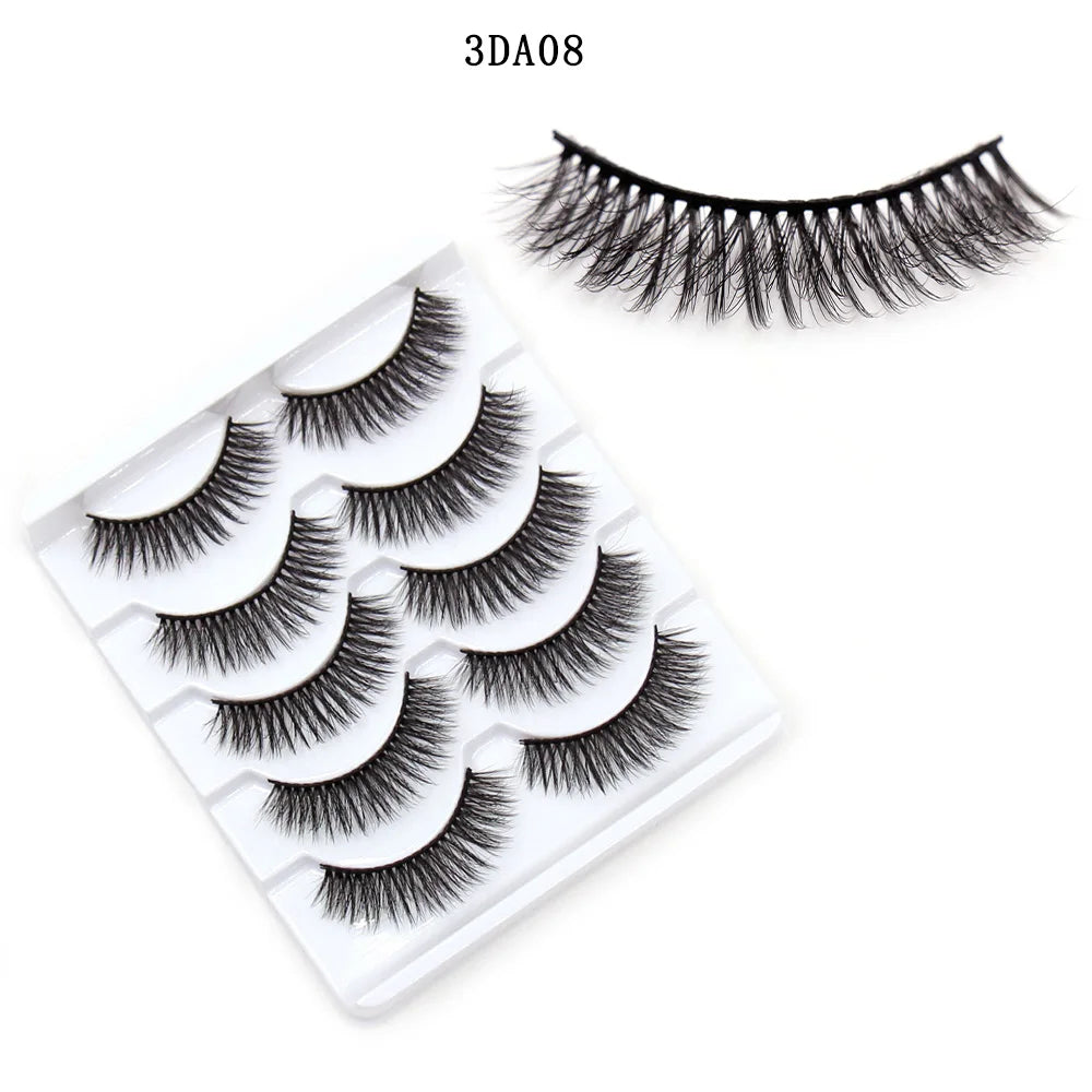 Eyelashes 5/10/16 Pairs 3D Faux Mink Lashes Natural False Eyelashes Reusable Dramatic Volume Lashes Makeup Eyelash Extension