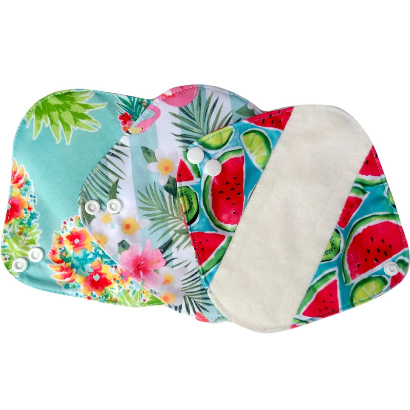 LECY ECO LIFE Reusable Menstrual Cloth Sanitary Pads for women monthly Waterproof 17*17cm, Bamboo Panty Liners Daily pads 1pc