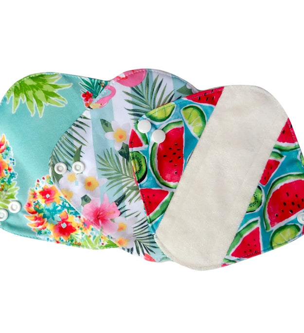 LECY ECO LIFE Reusable Menstrual Cloth Sanitary Pads for women monthly Waterproof 17*17cm, Bamboo Panty Liners Daily pads 1pc