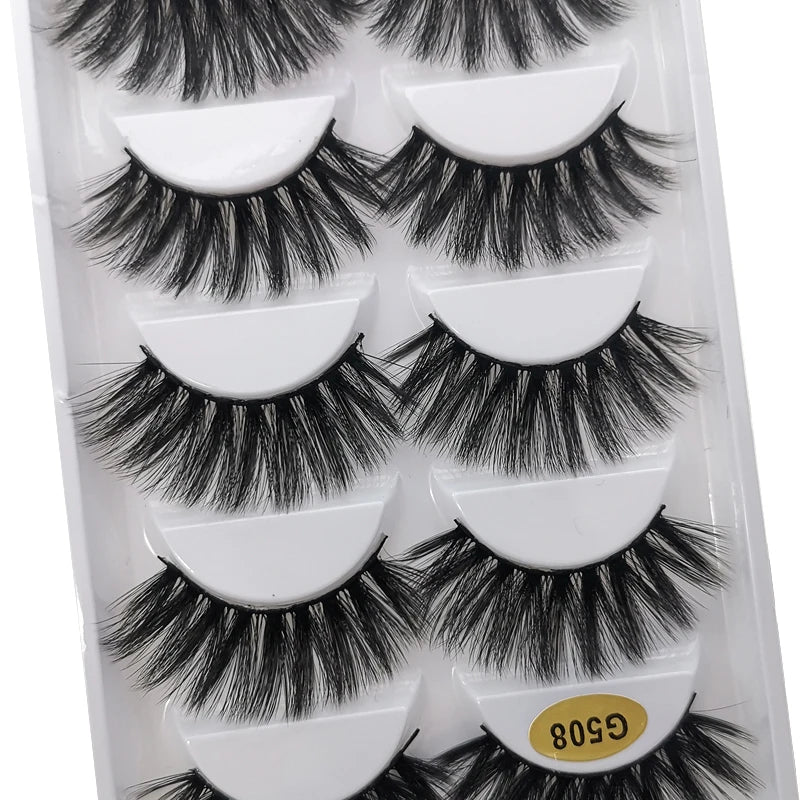 YSDO 3/5 Pairs 3D Mink EyeLashes Natural Hair False EyeLashes Long 100% Dramatic Eye MakeupFake Lashes Fluffy Cilios Lashes G803