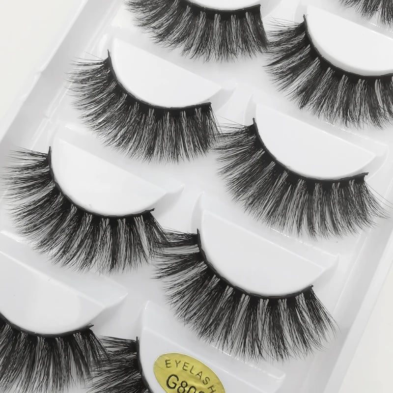 YSDO 3/5 Pairs 3D Mink EyeLashes Natural Hair False EyeLashes Long 100% Dramatic Eye MakeupFake Lashes Fluffy Cilios Lashes G803