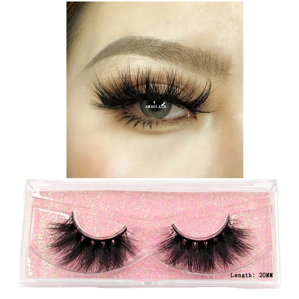 AMAOLASH Eyelashes Mink Eyelashes Thick Natural Long False Eyelashes 3D Mink Lashes High Volume Soft Dramatic Eye Lashes Makeup