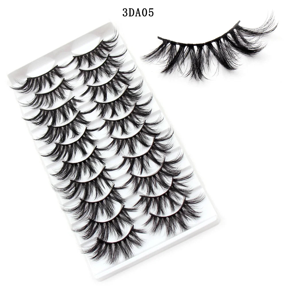 Eyelashes 5/10/16 Pairs 3D Faux Mink Lashes Natural False Eyelashes Reusable Dramatic Volume Lashes Makeup Eyelash Extension
