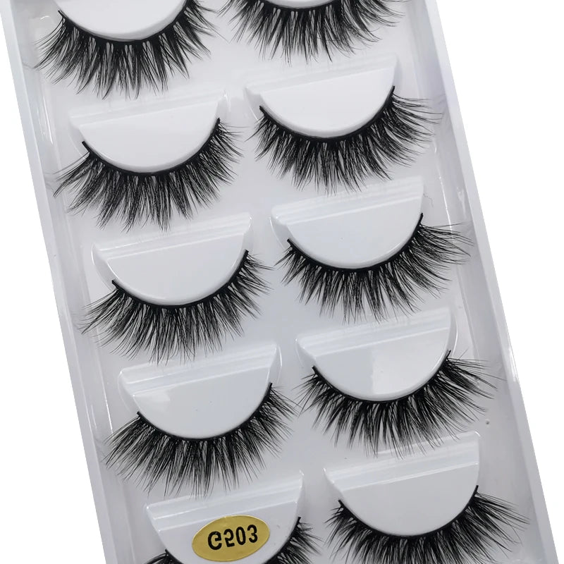 YSDO 3/5 Pairs 3D Mink EyeLashes Natural Hair False EyeLashes Long 100% Dramatic Eye MakeupFake Lashes Fluffy Cilios Lashes G803