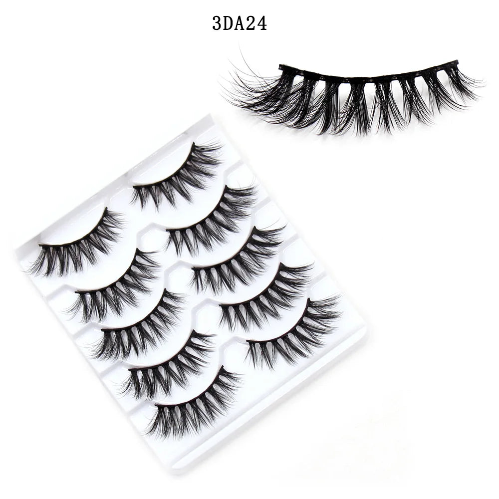 Eyelashes 5/10/16 Pairs 3D Faux Mink Lashes Natural False Eyelashes Reusable Dramatic Volume Lashes Makeup Eyelash Extension