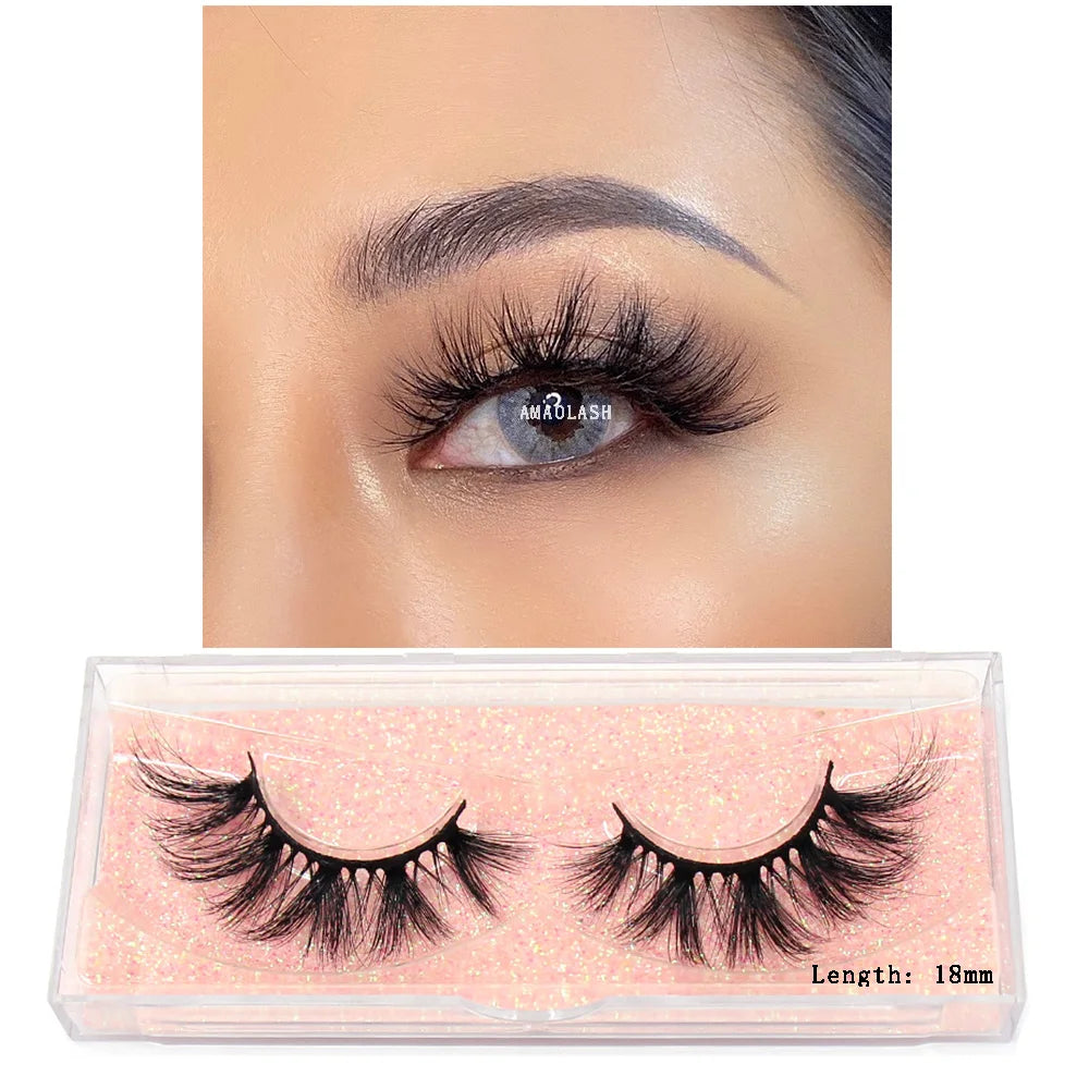 AMAOLASH Eyelashes Mink Eyelashes Thick Natural Long False Eyelashes 3D Mink Lashes High Volume Soft Dramatic Eye Lashes Makeup