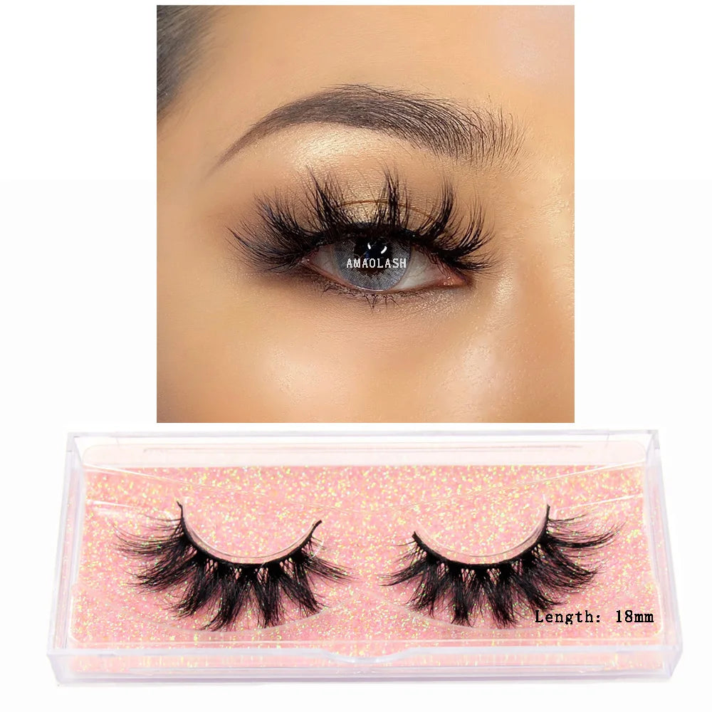 AMAOLASH Eyelashes Mink Eyelashes Thick Natural Long False Eyelashes 3D Mink Lashes High Volume Soft Dramatic Eye Lashes Makeup