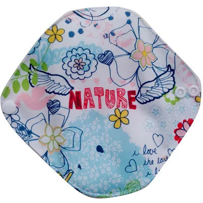 LECY ECO LIFE Reusable Menstrual Cloth Sanitary Pads for women monthly Waterproof 17*17cm, Bamboo Panty Liners Daily pads 1pc