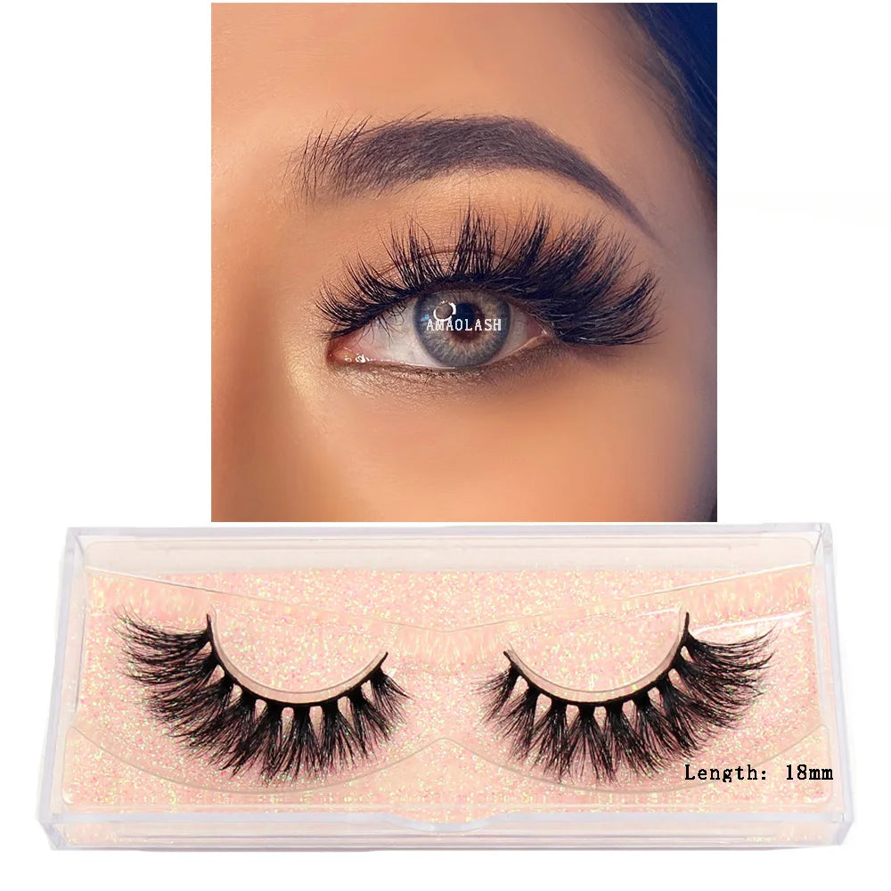 AMAOLASH Eyelashes Mink Eyelashes Thick Natural Long False Eyelashes 3D Mink Lashes High Volume Soft Dramatic Eye Lashes Makeup