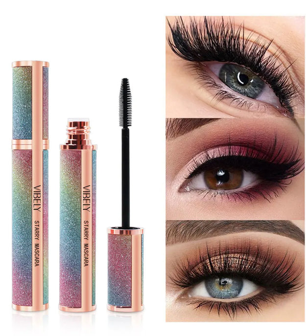 4D Brilliant Starry Sky Black  Mascara Slim, Thick, Curled, Waterproof, Long lasting, Non Staying Mascara