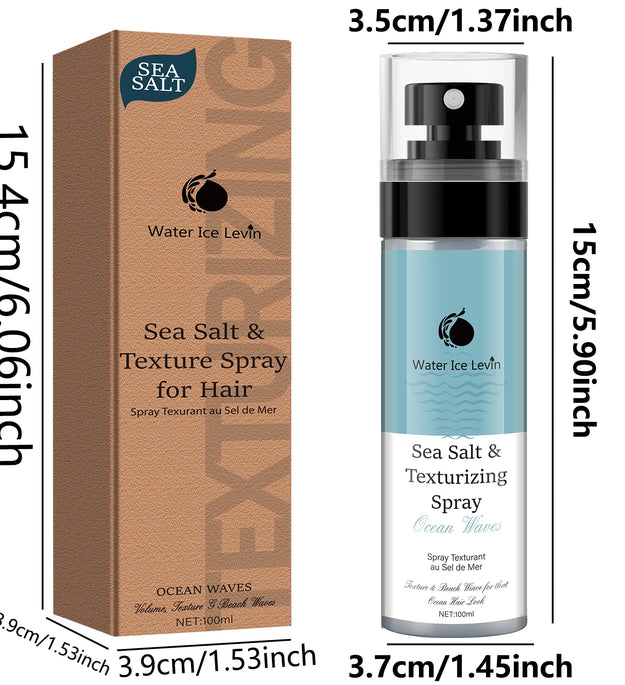 Sea Salt Spray, Suitable for Men and Women, Liquid Hair Design, Containing Moisturizing Aloe and Seaweed Formula, Suitable for Dry, Moisturizing and Refreshing