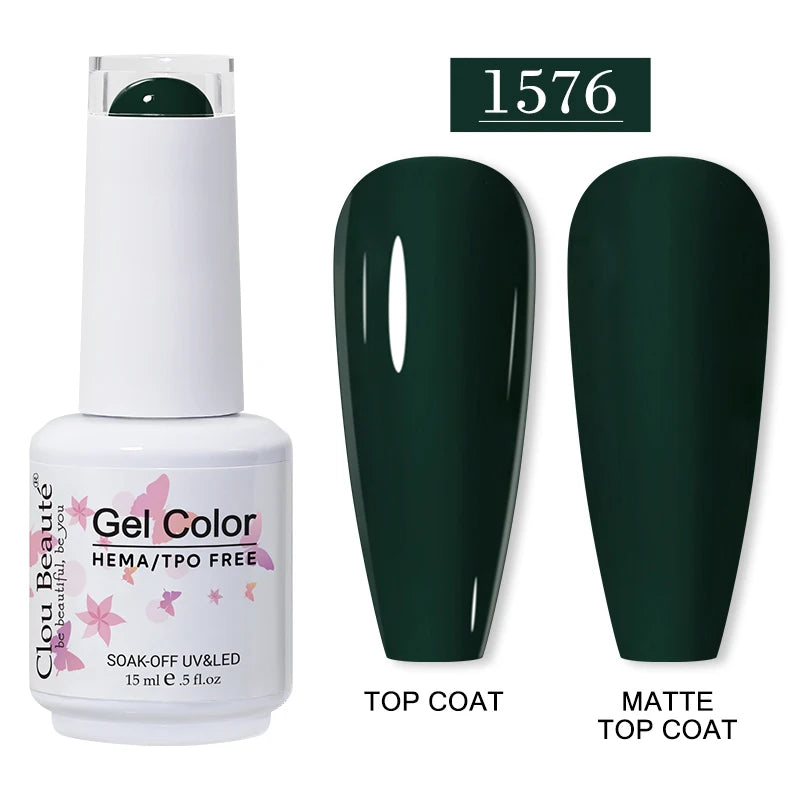 Clou Beaute 15ml HEMA TPO FREE Gel Nail Polish Vernis Semi Permanent UV Nail Art Varnish Lakiery Hybrydowe Manicure Gel Polish