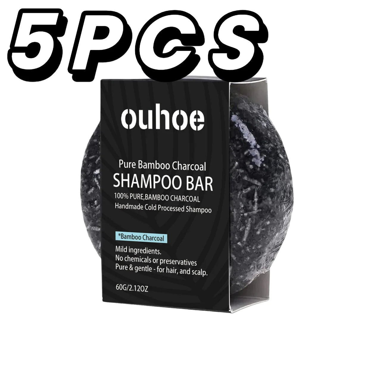 Bamboo Charcoal Shampoo Soap Deep Clean The Scalp Create Dark And Thick Hair Improve Dryness Hair Nourish Charcoal Shampoo Soap - BlissFully