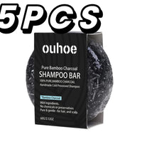 Bamboo Charcoal Shampoo Soap Deep Clean The Scalp Create Dark And Thick Hair Improve Dryness Hair Nourish Charcoal Shampoo Soap - BlissFully