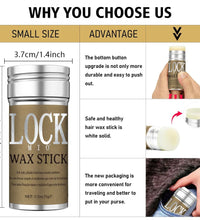 LOCKMIO Hair Wax Stick for Women and Kids Long Lasting Hold Pomade Control Broken Frizz Flyaway Styling Wax for Natural Wigs - BlissFully