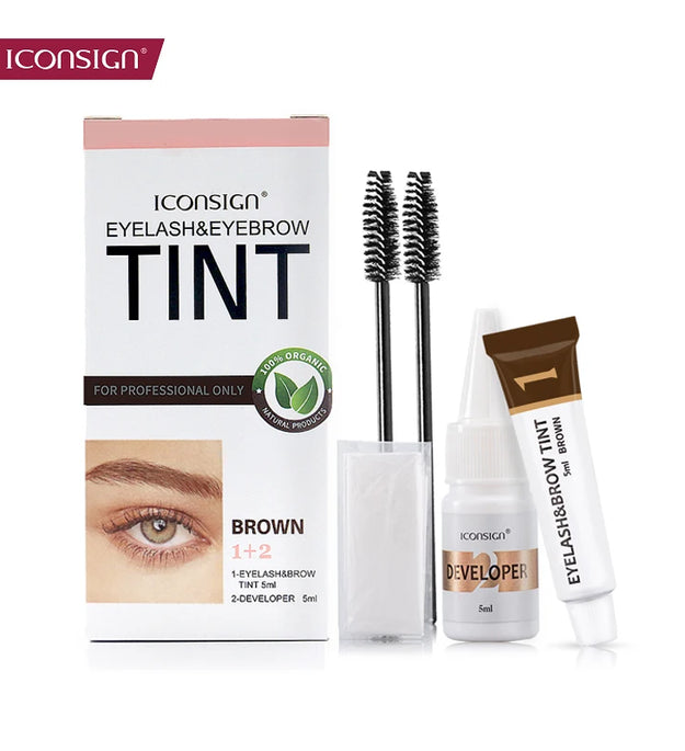 ICONSIGN Eyelash Eyebrow Dye Tint Kit Brow Enhancer Mascara Lift Tinting Tattoo Eyes Makeup Tools