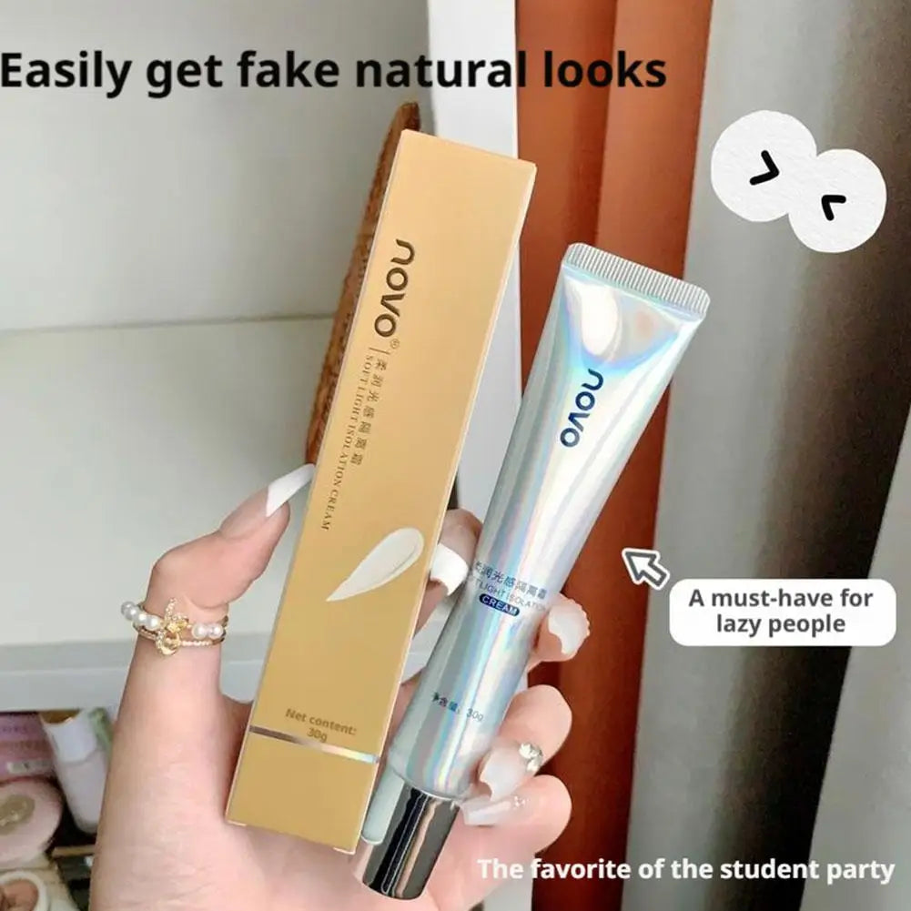 novo Natural Whitening Oil-control Invisible Makeup Primer Soft Light Isolation Cream Brightening Skin Tone Flawless Base Makeup