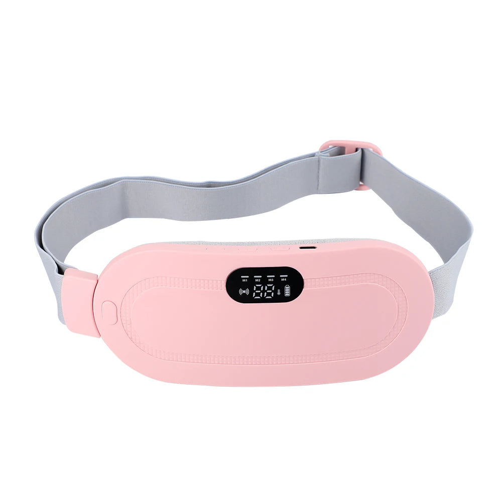 4 Modes Electric Menstrual Heated Pad Warm Uterus Belt Vibrating Waist Massage Period Cramp Warm Palace Waist Belt Massager