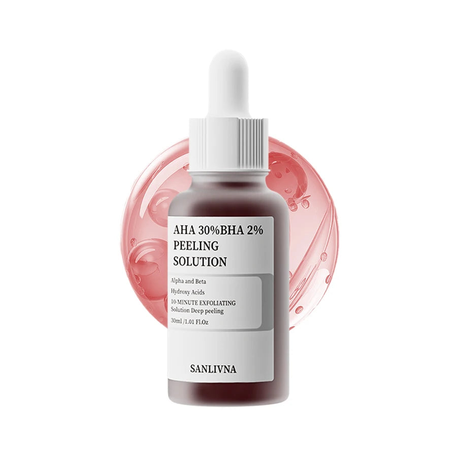 AHA 30%+BHA 2% Exfoliating Face Salicylic Acid Serum 10% Niacinamide + 1% Zinc, 10% Hexapeptide Serum Moisturizing Face Skincare - BlissFully
